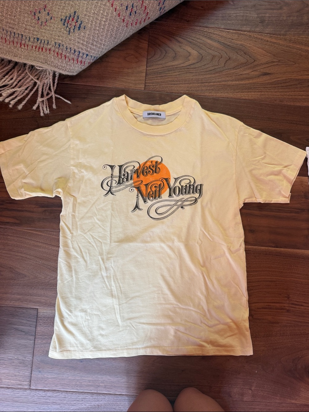 Daydreamer Pale Yellow 'Harvest Neil Young' Graphic Tee